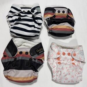 Grovia AIO Newborn Cloth Diaper Lot (4)